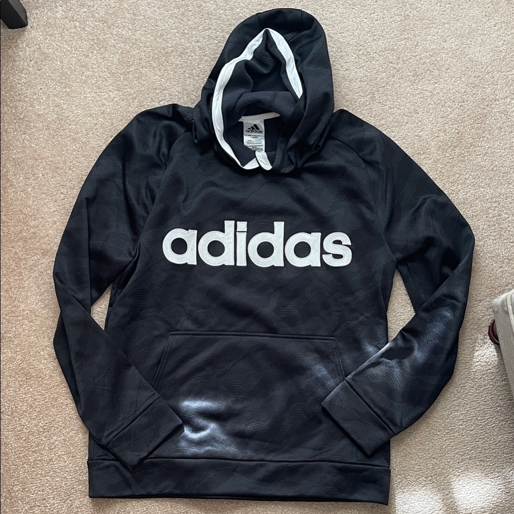 Adidas Boys Black Hoodie Sweater